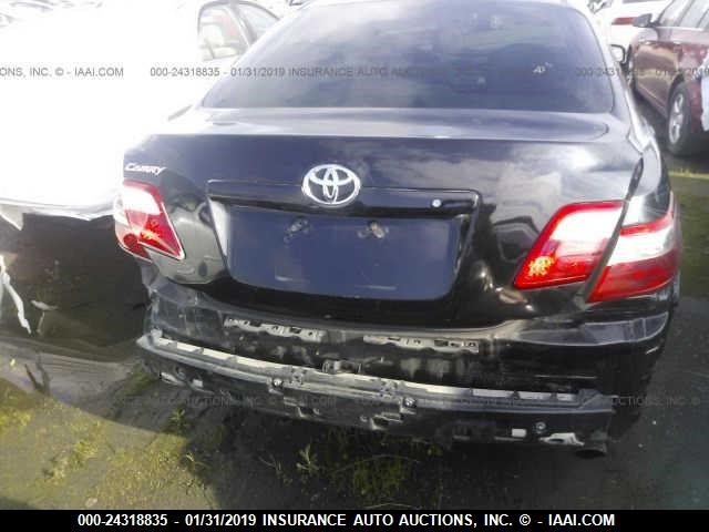 4T1BE46K97U621410 - 2007 TOYOTA CAMRY NEW GENERAT CE/LE/XLE/SE BLACK photo 6