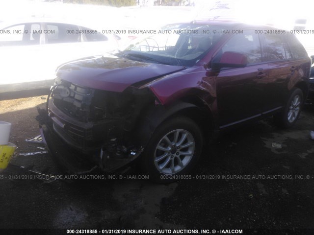 2FMDK38C77BB29465 - 2007 FORD EDGE SEL RED photo 2