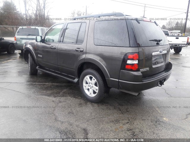 1FMEU73E77UA84259 - 2007 FORD EXPLORER XLT BROWN photo 3