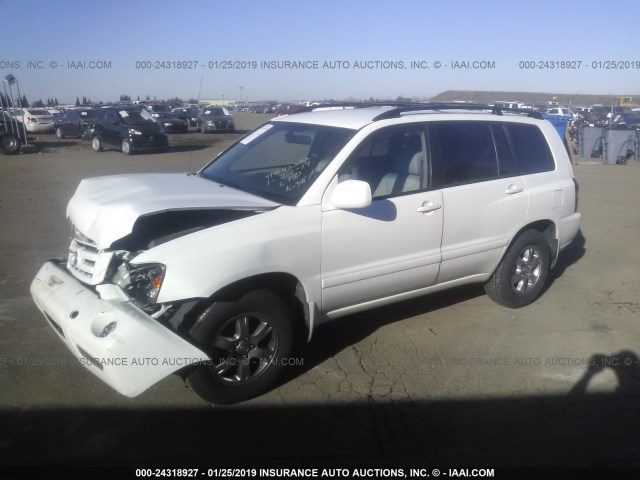 JTEGP21A360094473 - 2006 TOYOTA HIGHLANDER LIMITED WHITE photo 2