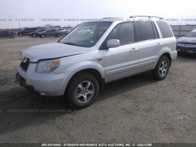 5FNYF18368B018943 - 2008 HONDA PILOT SE SILVER photo 2