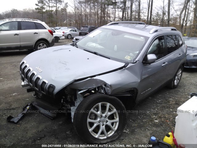 1C4PJMCB4FW734453 - 2015 JEEP CHEROKEE LATITUDE GRAY photo 2