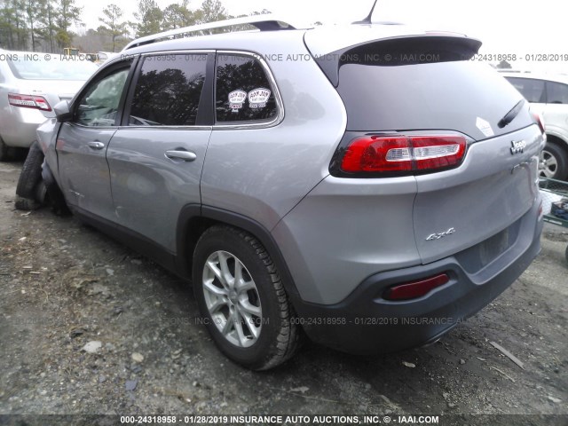 1C4PJMCB4FW734453 - 2015 JEEP CHEROKEE LATITUDE GRAY photo 3