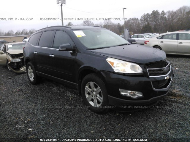 1GNKRJED6CJ409206 - 2012 CHEVROLET TRAVERSE LT BLACK photo 1