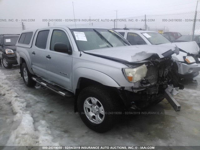 5TELU42N08Z482109 - 2008 TOYOTA TACOMA DOUBLE CAB SILVER photo 1