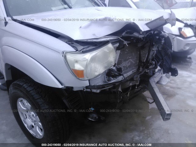 5TELU42N08Z482109 - 2008 TOYOTA TACOMA DOUBLE CAB SILVER photo 6