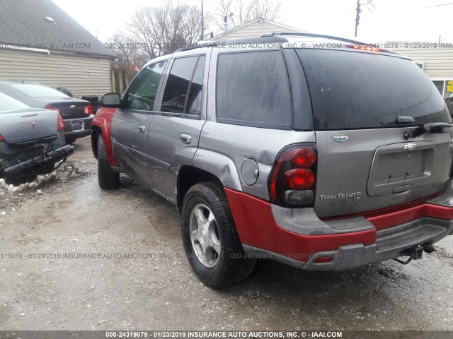 1GNDS13S482193968 - 2008 CHEVROLET TRAILBLAZER LS/LT GRAY photo 3