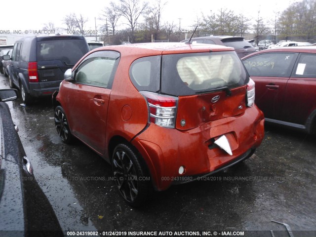 JTNJJXB09CJ019552 - 2012 TOYOTA SCION IQ ORANGE photo 3