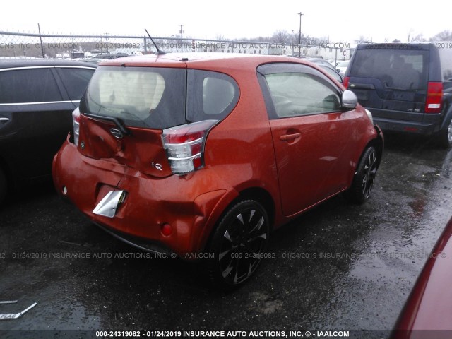 JTNJJXB09CJ019552 - 2012 TOYOTA SCION IQ ORANGE photo 4