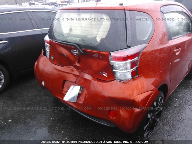 JTNJJXB09CJ019552 - 2012 TOYOTA SCION IQ ORANGE photo 6