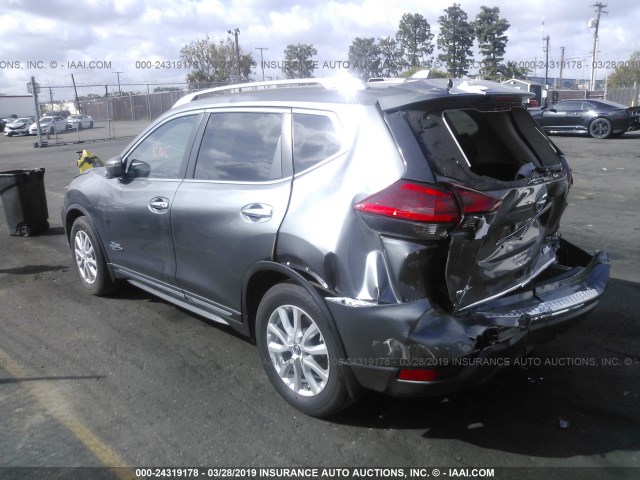 5N1ET2MT5HC774733 - 2017 NISSAN ROGUE SV HYBRID/SL HYBRID GRAY photo 3