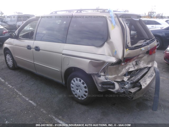 2HKRL18522H532599 - 2002 HONDA ODYSSEY LX BROWN photo 3