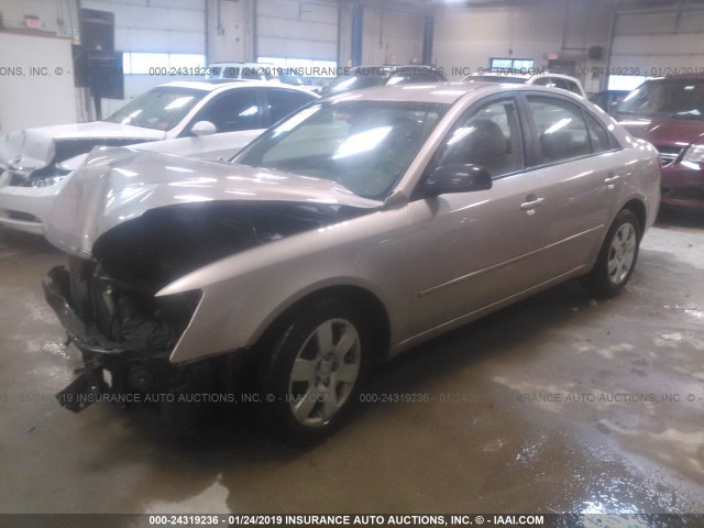 5NPET46CX6H068663 - 2006 HYUNDAI SONATA GL GOLD photo 2