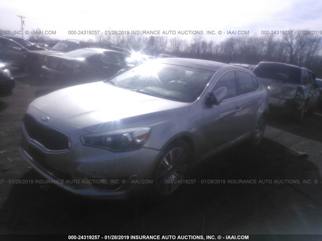 KNALN4D74E5146423 - 2014 KIA CADENZA PREMIUM/LIMITED SILVER photo 2