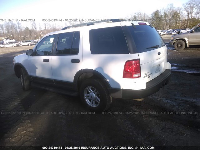 1FMZU73K63UA54381 - 2003 FORD EXPLORER XLT/XLT SPORT/NBX WHITE photo 3