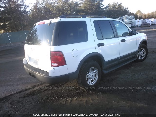 1FMZU73K63UA54381 - 2003 FORD EXPLORER XLT/XLT SPORT/NBX WHITE photo 4