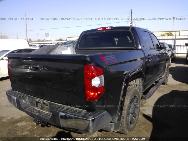 5TFEY5F11JX231476 - 2018 TOYOTA TUNDRA CREWMAX SR5 BLACK photo 4