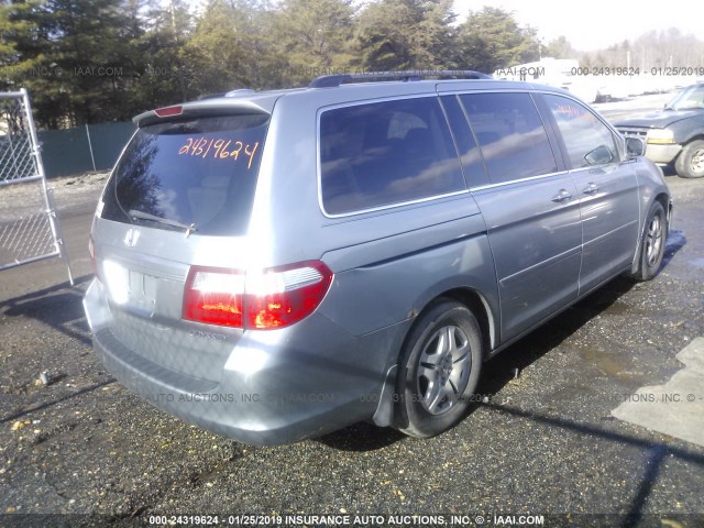 5FNRL38725B134714 - 2005 HONDA ODYSSEY EXL Light Blue photo 4