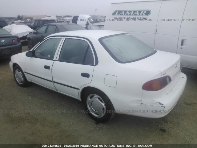 1NXBR12E7XZ211675 - 1999 TOYOTA COROLLA VE/CE/LE WHITE photo 3