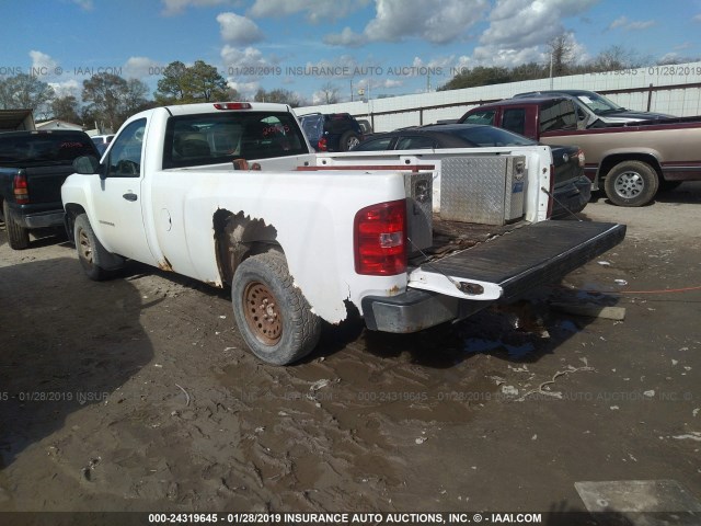 1GCNCPE09CZ303955 - 2012 CHEVROLET SILVERADO C1500 WHITE photo 3