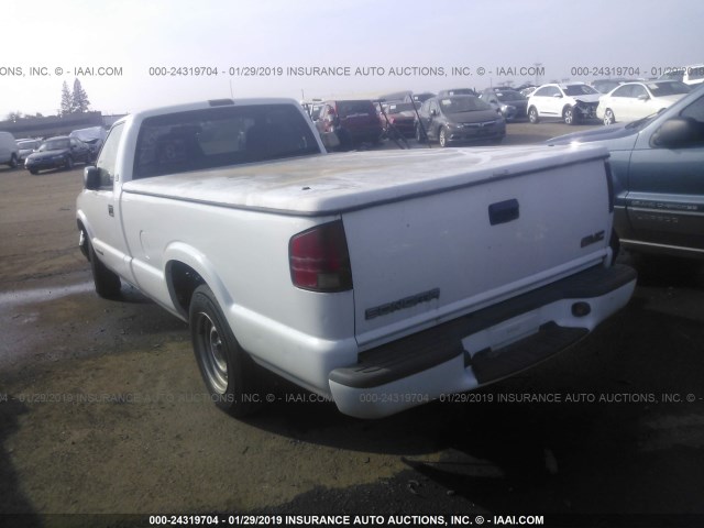 1GTCS14X3XK513780 - 1999 GMC SONOMA WHITE photo 3