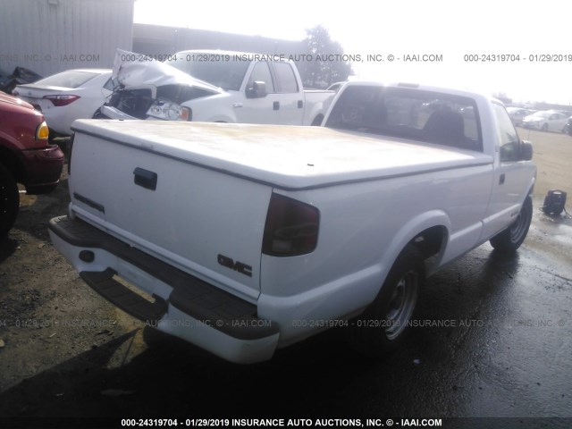 1GTCS14X3XK513780 - 1999 GMC SONOMA WHITE photo 4