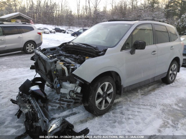 JF2SJARC8JH479345 - 2018 SUBARU FORESTER 2.5I LIMITED GRAY photo 2