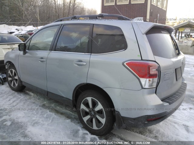 JF2SJARC8JH479345 - 2018 SUBARU FORESTER 2.5I LIMITED GRAY photo 3