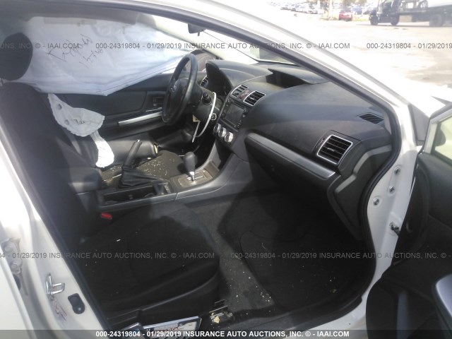 JF1GJAA62FH010369 - 2015 SUBARU IMPREZA WHITE photo 5