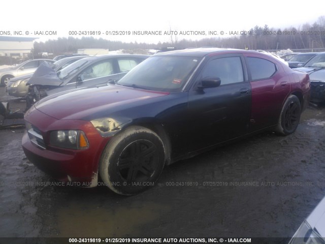 2B3KA53H76H210296 - 2006 DODGE CHARGER R/T MAROON photo 2