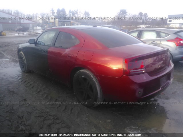 2B3KA53H76H210296 - 2006 DODGE CHARGER R/T MAROON photo 3