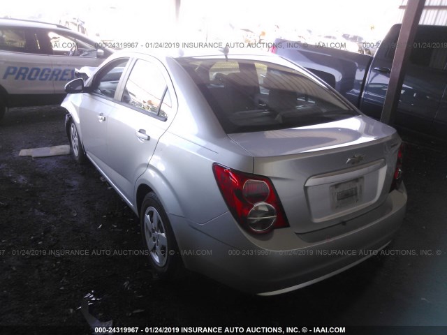 1G1JA5SH8D4143044 - 2013 CHEVROLET SONIC LS 银色 照片 3