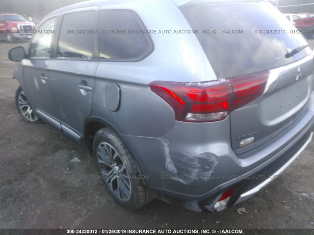 JA4AZ3A32GZ010078 - 2016 MITSUBISHI OUTLANDER SE/SEL SILVER photo 3