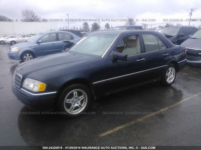 WDBHA28EXSF196815 - 1995 MERCEDES-BENZ C 280 BLUE photo 2