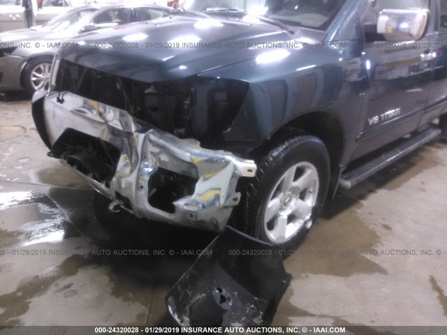 1N6BA06B25N543436 - 2005 NISSAN TITAN XE/SE/LE TEAL photo 6