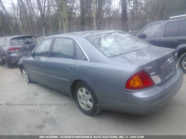 4T1BF28B71U177367 - 2001 TOYOTA AVALON XL/XLS GRAY photo 3