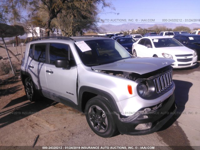 ZACCJAAB0HPF92148 - 2017 JEEP RENEGADE SPORT SILVER photo 1