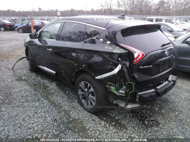 5N1AZ2MH0JN122301 - 2018 NISSAN MURANO S/SL/SV/PLATINUM BLACK photo 3