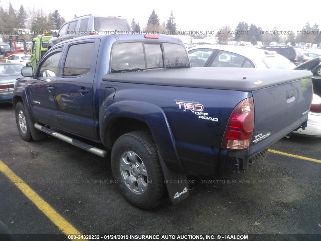5TELU42N37Z433825 - 2007 TOYOTA TACOMA DOUBLE CAB 蓝色 照片 3