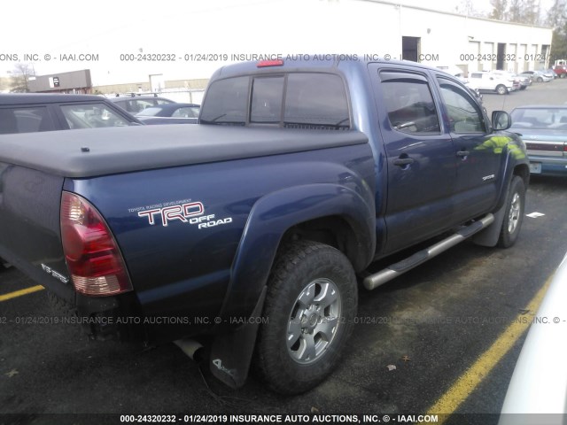 5TELU42N37Z433825 - 2007 TOYOTA TACOMA DOUBLE CAB 蓝色 照片 4