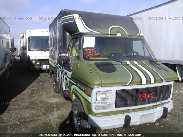 2GDGG31K4N4504312 - 1992 GMC CUTAWAY VAN G3500 GREEN photo 1