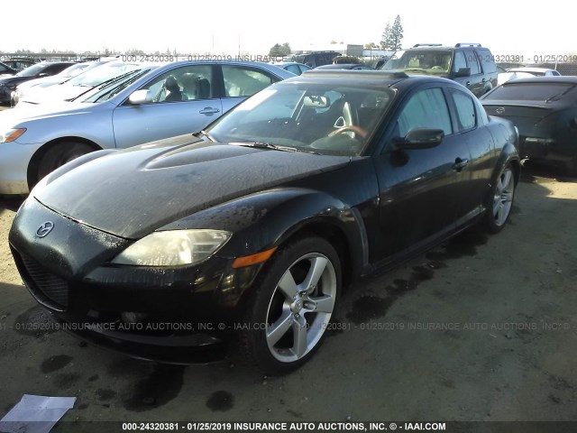 JM1FE173440128765 - 2004 MAZDA RX8 BLACK photo 2