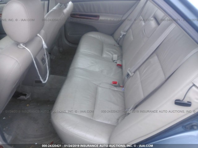 JTDBE30K130181272 - 2003 TOYOTA CAMRY LE/XLE BLUE photo 8