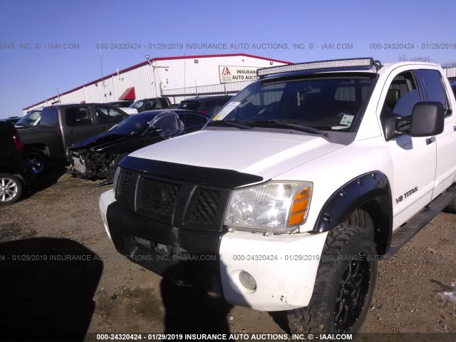 1N6BA07B96N532451 - 2006 NISSAN TITAN XE/SE/LE WHITE photo 6