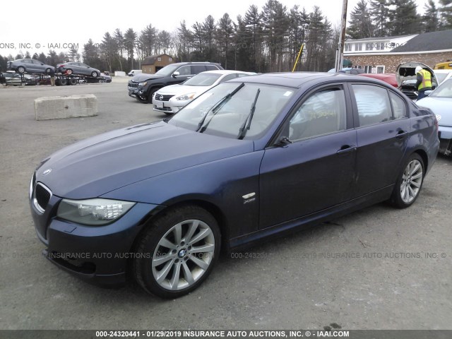 WBAPK5C52BA657390 - 2011 BMW 328 XI SULEV BLUE photo 2