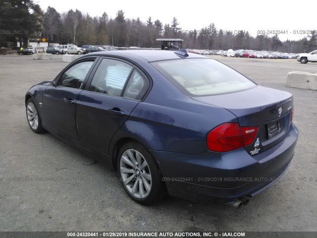 WBAPK5C52BA657390 - 2011 BMW 328 XI SULEV BLUE photo 3