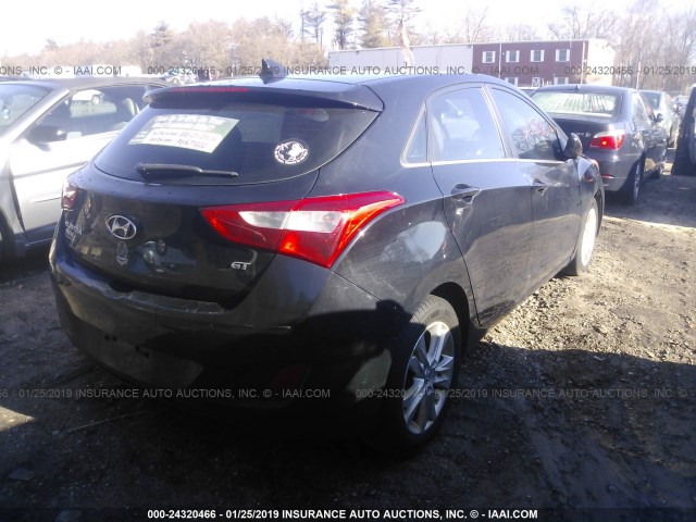 KMHD35LE3DU090266 - 2013 HYUNDAI ELANTRA GT BLACK photo 4