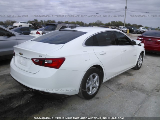 1G1ZB5ST2GF305926 - 2016 CHEVROLET MALIBU LS Weiß Foto 4