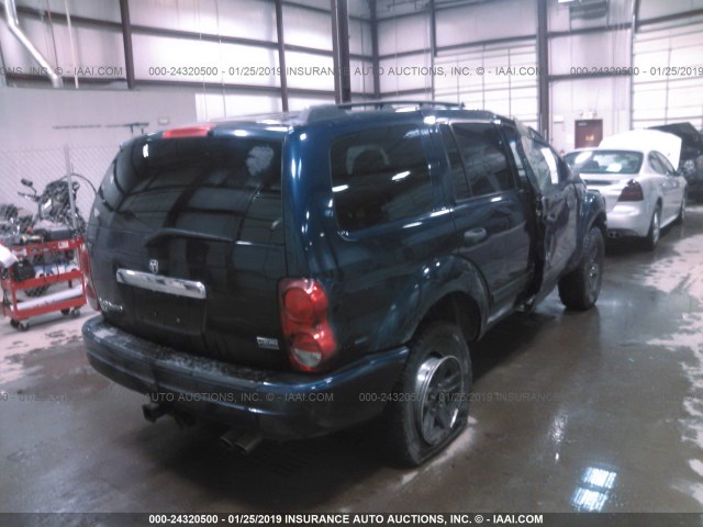 1D8HB48D44F143369 - 2004 DODGE DURANGO SLT BLUE photo 4