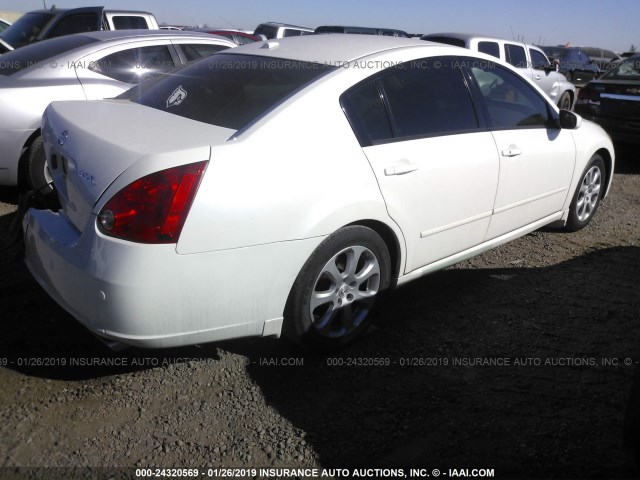 1N4BA41E58C819285 - 2008 NISSAN MAXIMA SE/SL WHITE photo 4